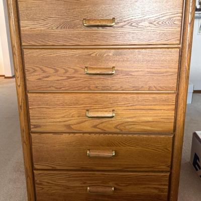 Tall Wooden Dresser 