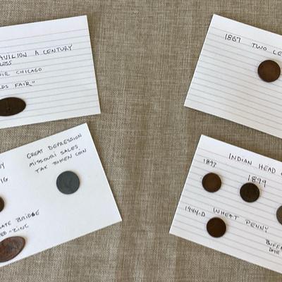 Collectible Coins - 1867 2 Cent, 1933 Chicago World's Fair, Missouri Tax Token, And Others