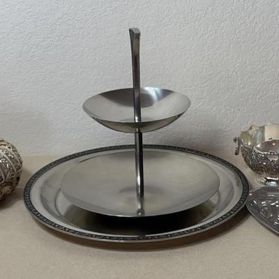 Pumpkin Box, Three Tier Serving Stand, Stainless Steel Oneida Tray And More