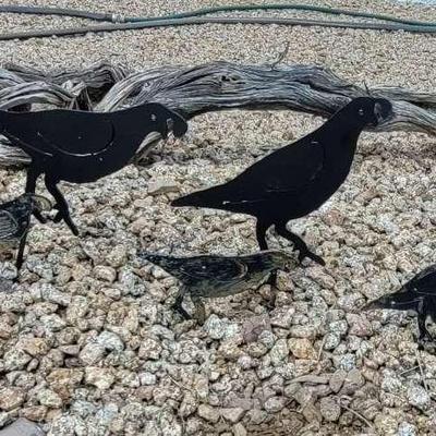 Metal Quail Yard Art