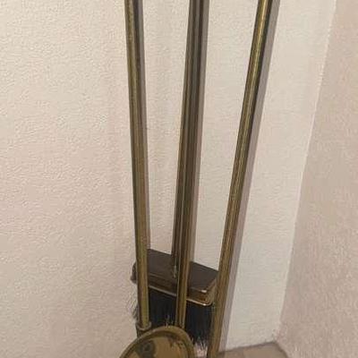 Brass Fireplace Set 