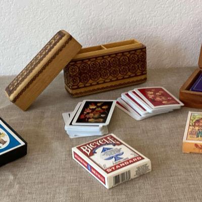 Sets Of Cards- Two With Wooden Boxes 