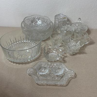 Cut Glass And Crystal (Bowls, Creamer And Sugar, Candy Fish And More)