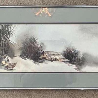Framed and Signed Landscape Painting