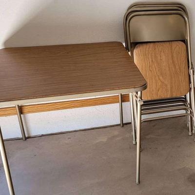 Folding Table & (4) Folding Chairs
