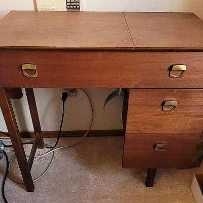 Sewing Desk (Without Sewing Machine) & Sewing Supplies 