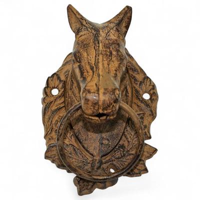 Vintage Cast Iron Horse Head Door Knocker