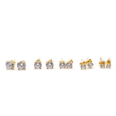 5 Pairs Sterling 925 Stud Earrings