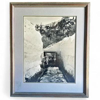 1920 Donner Pass Ski Photo Print, Framed