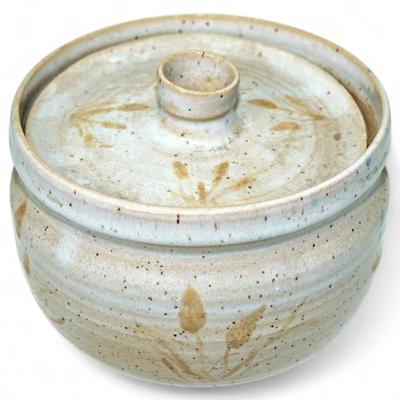 Decorative Pottery Bowl Jar w/ Lid