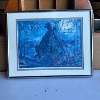 Ron Rodecker Two Dragons in the Moonlight Lithograph