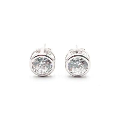 Sterling Silver Cubic Zirconia Stud Earrings