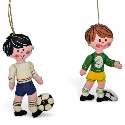 Bucilla Good Sports Felt Ornaments, 1970s