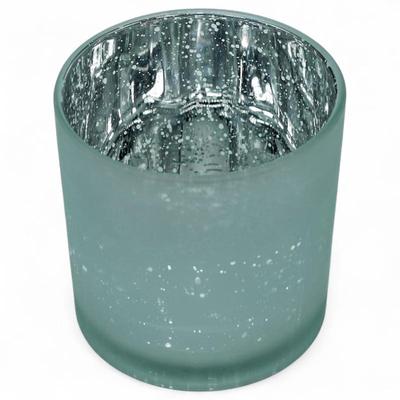 Votive Glass Speckled Aqua Candle Holder