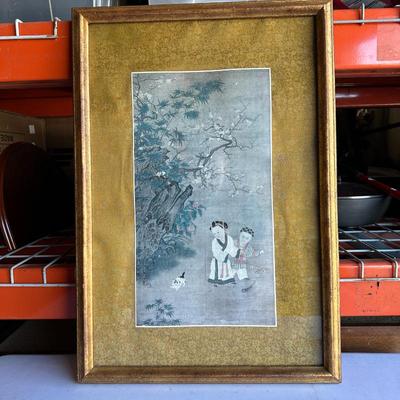 Framed Art Print of Su Hanchen Children Playing on a Winter Day
