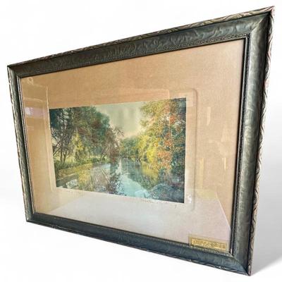 Large Wallace Nutting The Nashua Asleep Hand-Colored Photo