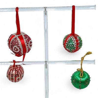 Four Vintage Christmas Ornaments