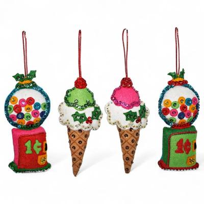 Bucilla Felt Christmas Ornaments, Set of Four