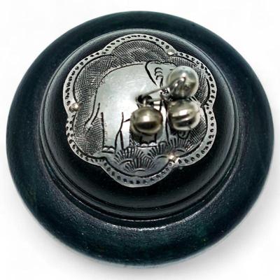 Mango Wood Trinket Box w/ Elephant Motif