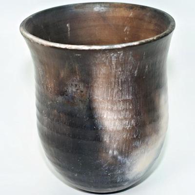 Vintage Bronze Metal Flower Pot