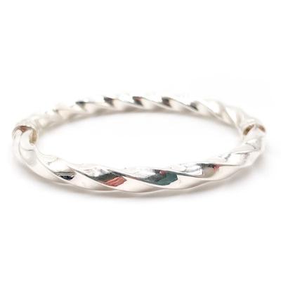 Sterling 925 Twisted Bangle Bracelet