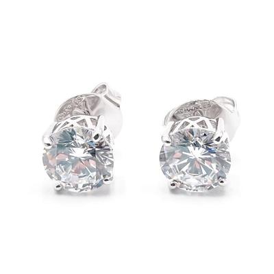 Sterling Silver Cubic Zirconia Stud Earrings