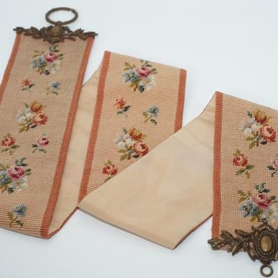 Vintage Floral Tapestry Bell Pull Wall Hanging