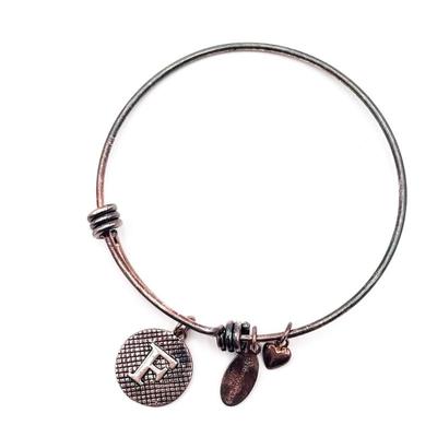 Sterling 925 Silver F Initial Charm Bracelet