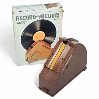Vintage 1976 Ronco Cordless Electric Record Vacuum