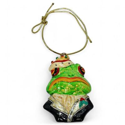 Amato Designs Frog Ornament w/ Glitter Details