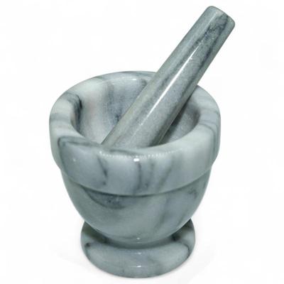 Marble Mortar & Pestle Herbs Crusher Grinder