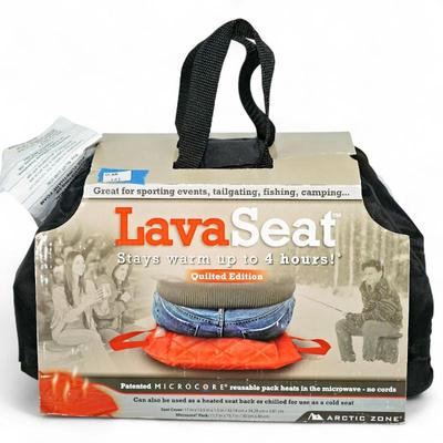 Lava Seat Black Microwave Heating Cushion