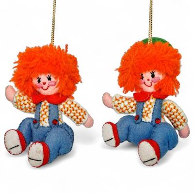 Vintage Bucilla Rag A Muffins Ornaments