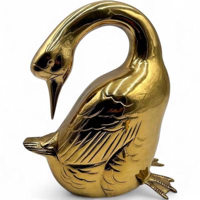 Ethan Allen Brass Swan