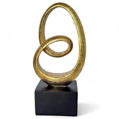 Golden Circular Ring Statue