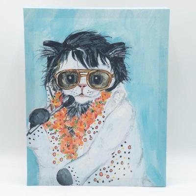 Canvas Print of Elvis as a Cat