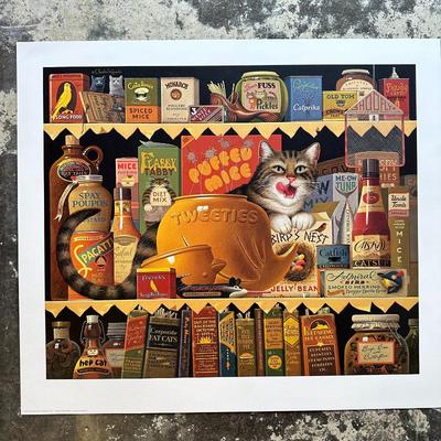 Charles Wysocki Ethel the Gourmet 1992 Limited Edition Lithograph