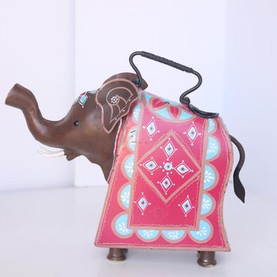 Vintage Ellie Elephant Metal Watering Can