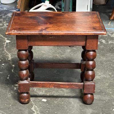 19th Century Charles II Style Oak Joint Stool
