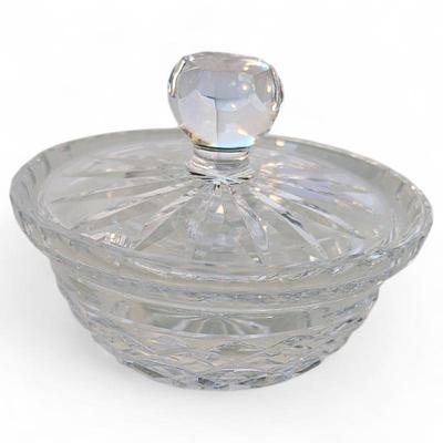 Vintage Waterford Crystal Condiment Dish w/ Lid