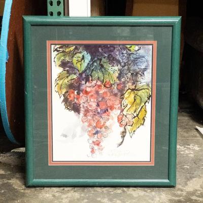 Framed Diane Brisebois Peterson Grapes Print