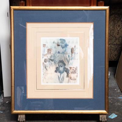 Beverly McLarty 'Hearts & Flowers II' Signed Gold Frame