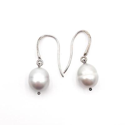 Sterling Silver Freshwater Pearl Dangle Earrings