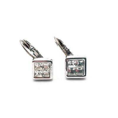 Nolan Miller Sterling Silver Crystal Earrings