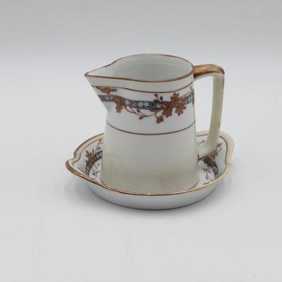 Antique Nippon Hand Painted Porcelain Jug & Plate