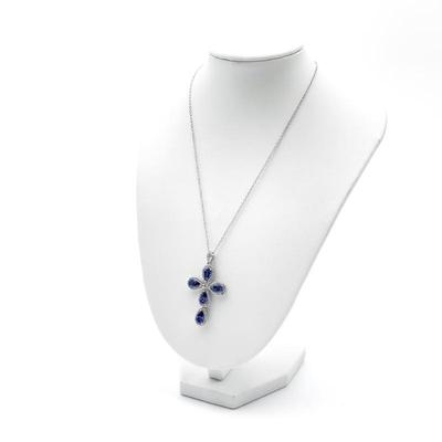 Vanna K Sterling Silver Cross Pendant Necklace