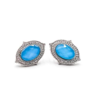Naomi Pevsner Legacy Collection Turquoise & Diamond Earrings