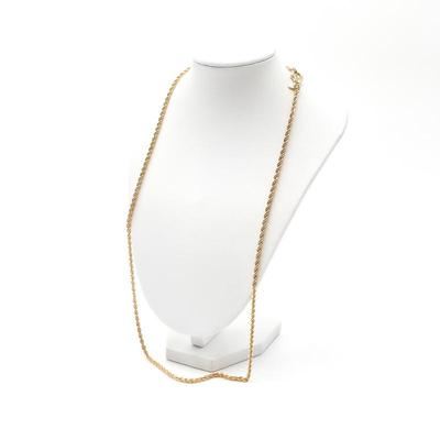Gold-Tone Sterling Silver Rope Chain Necklace