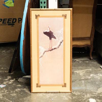 Katsushika Hokusai Print Crane on a Snow-Covered Branch