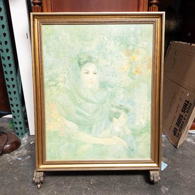 Mary Miller “Quiet Moment” , Wooden Gold-Frame Picture